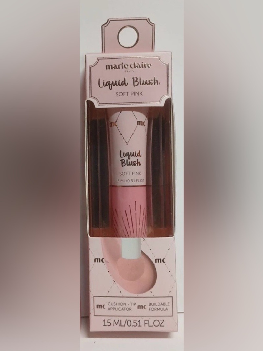 Marie Claire Liquid Blush Soft Pink Buildable, Cushion Tip NIB New In Box